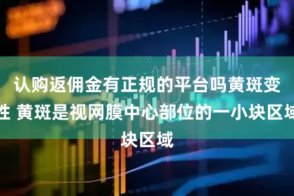 认购返佣金有正规的平台吗黄斑变性 黄斑是视网膜中心部位的一小块区域