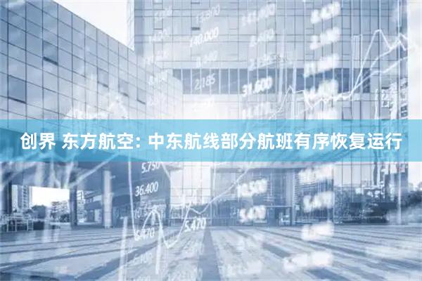 创界 东方航空: 中东航线部分航班有序恢复运行